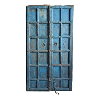 Antique India Blue Doors For Sale