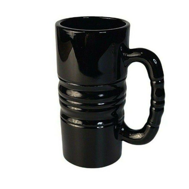 Mid-Century Modern 1970s Vintage Black Amethyst Ribbed Glass Mug Tankard | Indiana Glass - Tiara Exclusives For Sale - Image 3 of 6