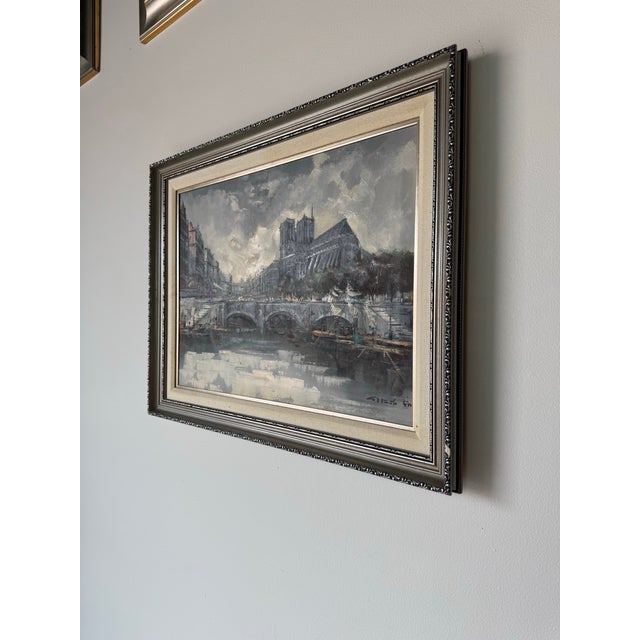 1970s Vintage Impressionist Parisian Street Scene Oil Painting – Signed For Sale - Image 4 of 12