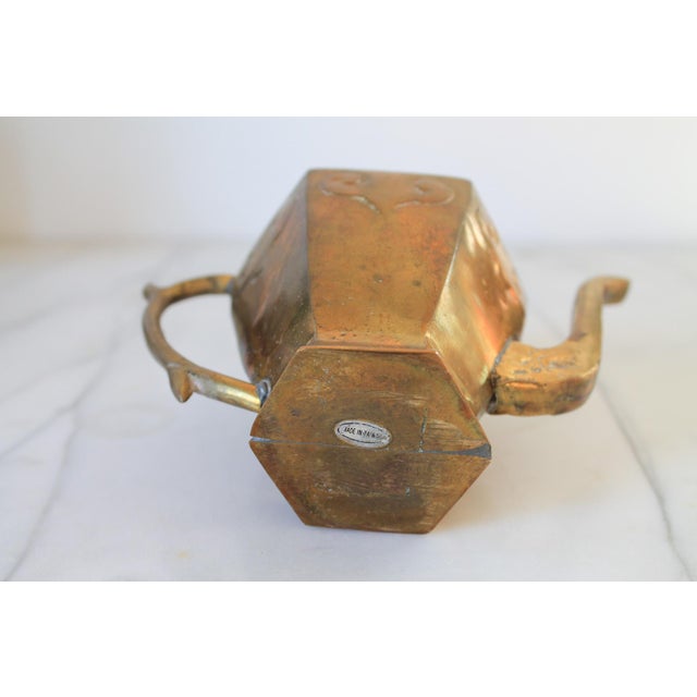 Brass Vintage Brass Teapot For Sale - Image 8 of 10