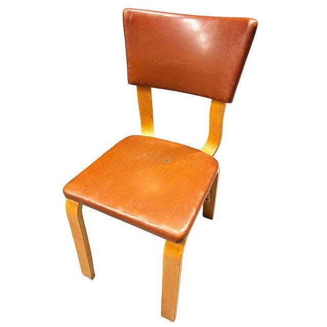 Wood Pair of Mid-Century Modern Bentwood Side Chairs W/ Nailhead Back by Thonet For Sale - Image 7 of 11
