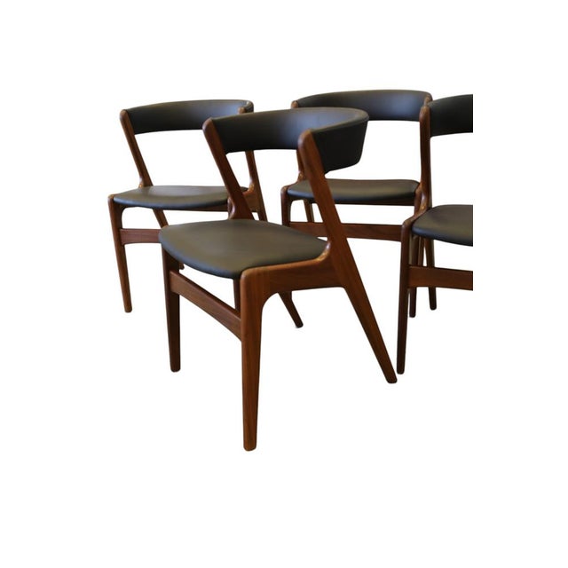 Danish Fire Chair in Teak and Black Leather by Kai Kristiansen, 1960s For Sale - Image 9 of 18