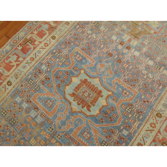 Antique Zabihi Collection Malayer Light Blue Persian Rug For Sale In New York - Image 6 of 8