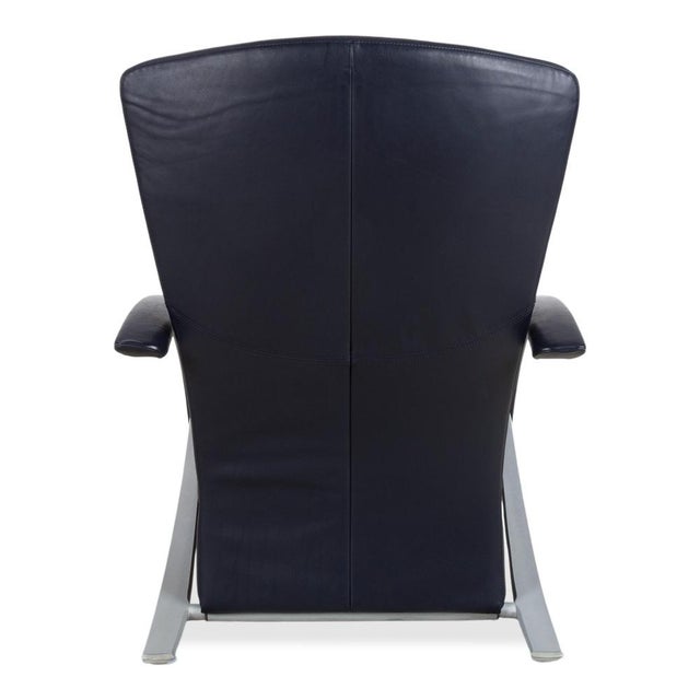 3100 Lounge Chair in Dark Blue Leather from Rolf Benz For Sale - Image 13 of 16