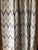 Chevron Printed Drapes Hand Printed Fabric on Linen For Sale - Image 4 of 9