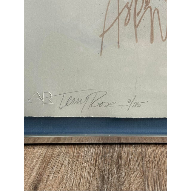 Vintage Terry Rose Aspen Winternational 1983 Framed Lithograph Signed Numbered 3/25 For Sale - Image 4 of 9