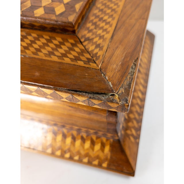 19th Century American Folk Art Marquetry Casket Box For Sale - Image 16 of 17