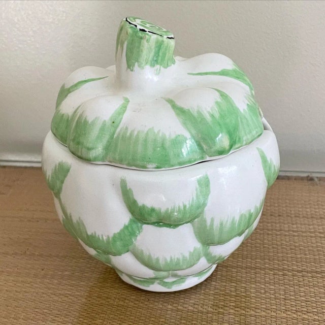 Rustic 1970s Small Ceramic Artichoke Tureen For Sale - Image 3 of 5
