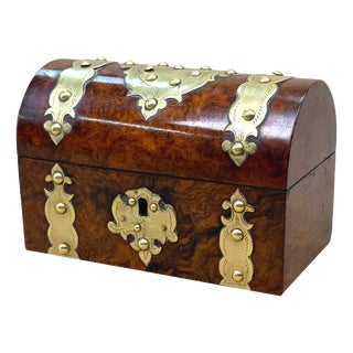 Burr Walnut Stationary Box, 1860s For Sale