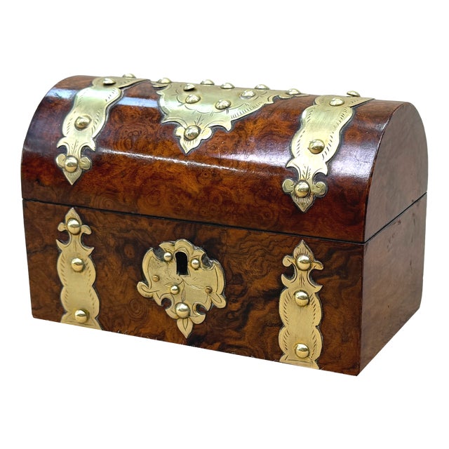 Burr Walnut Stationary Box, 1860s For Sale
