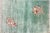 Handmade Vintage Art Deco floral Chinese Rug, 2'11" x 4'10", c-1950's, in green color background with floral traditional...