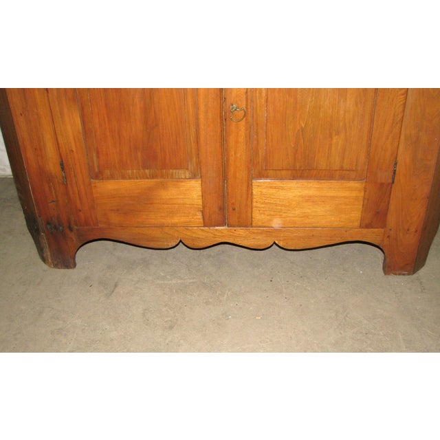 Brown 20th Century Early American Solid Cherry Corner Storage Cabinet For Sale - Image 8 of 8