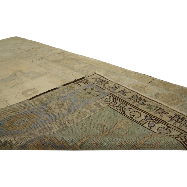 Vintage Turkish Oushak Rug - 03'08 X 07'00 For Sale - Image 4 of 6