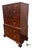 American Vintage Craftique Chippendale Style Solid Mahogany Chest on Chest of Drawers For Sale - Image 3 of 11