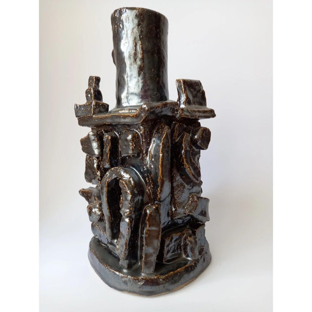 Brutalist Architectural Sculptural Ceramic Vase 'Timgad' For Sale - Image 3 of 9