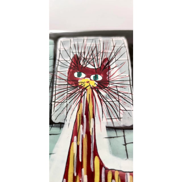 Pyriform Glazed Ceramic Plate by Otello Rosa for San Polo, Italy, 1950s For Sale - Image 9 of 14