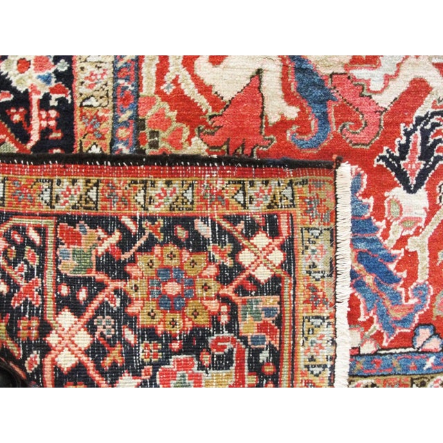 Traditional Antique Dragon Heriz Serapi Rug For Sale - Image 3 of 10