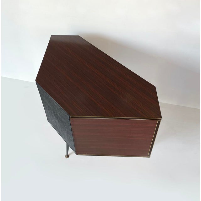 Black Vintage Bar Cabinet with Revolving Interior, 1950s For Sale - Image 8 of 14