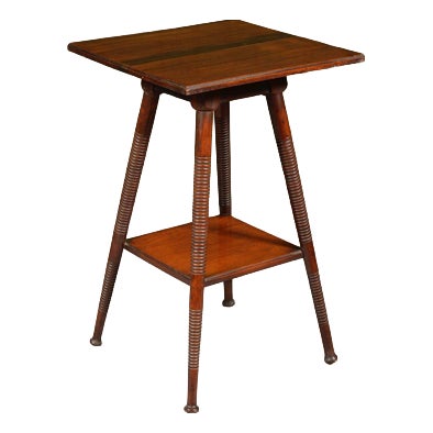 Aesthetic Movement Black Walnut Lamp Table by William Birch, 1870s For Sale
