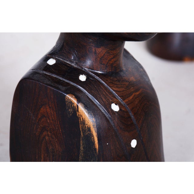 African Bookends in Lacquered Ebony, 1920s, Set of 2 For Sale - Image 6 of 10