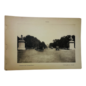 1933 Champs-Elysees Avenue Paris Print