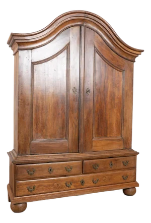 Late 18th Century Swedish Tall Oak Rococo Cabinet
