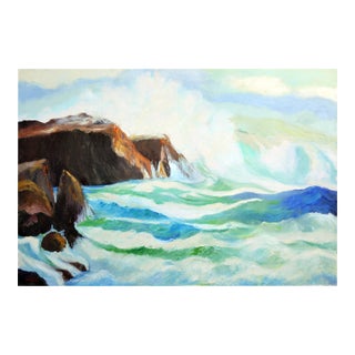 "Rolling Seas", San Mateo Coast Landscape by Hartzell Harrison Ray For Sale