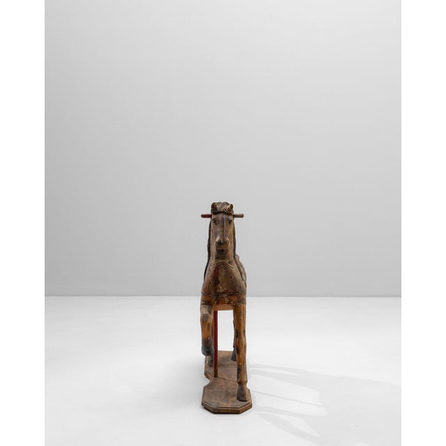 1920s French Hand-Carved Wooden Carousel Horse For Sale - Image 16 of 18