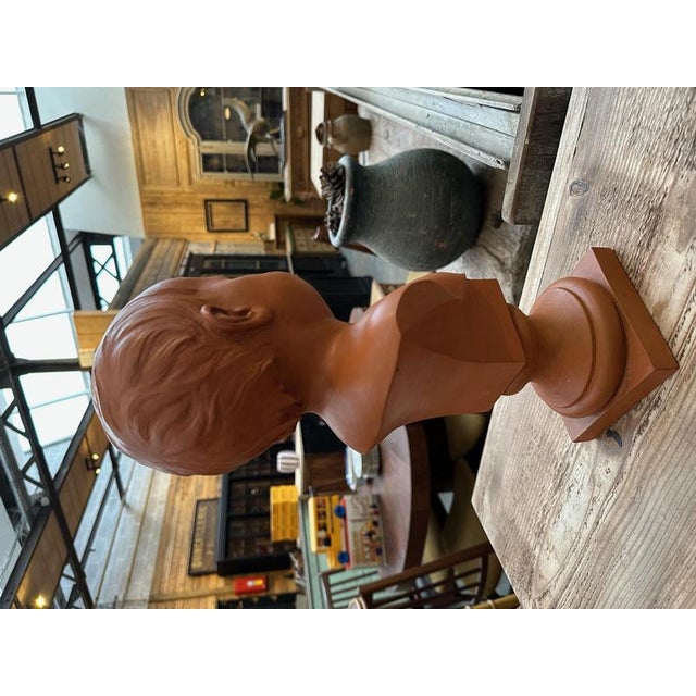 Terracotta Child Bust, 1960s For Sale - Image 4 of 7