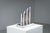 Silver Triple Column Table Lamp in Stainless Steel attributed to Goffredo Reggiani, 1960s For Sale - Image 8 of 18