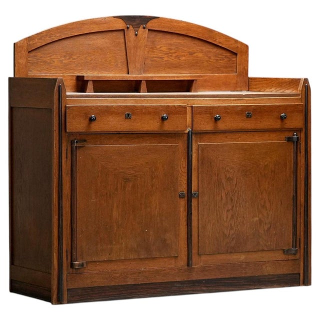 Art Deco Bar Cabinet in Oak and Coromandel, Europe, 1930 For Sale - Image 16 of 16