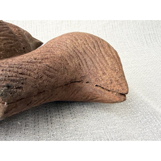 Metal Vintage Rusty Cast Iron Squirrel Eating an Acorn Statue For Sale - Image 7 of 12