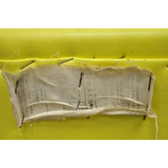 Vintage Jansko Mid Century Modern Sculpted Lucite Yellow Vinyl Swivel Chair For Sale - Image 10 of 11