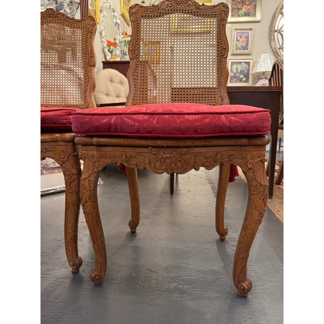 1920s Louis XV Style Cane Dining Chairs- Set of 4 For Sale - Image 9 of 12
