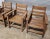 Early 20th Century Antique Mission Oak Arts & Crafts Craftsman Cabin Arm Chairs- Set of 4 For Sale - Image 4 of 9