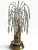 Vintage Hollywood Regency Crystal Prism Waterfall Table Lamp | Brass & Faceted Glass For Sale - Image 4 of 6