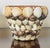 Cute small 5” top by 4” high sea Shell encrusted terracotta pots or planters.