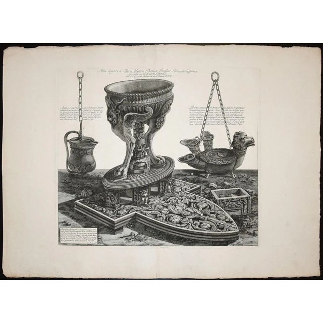 Complete name : altra veduta del medesimo in prospettiva, fra una lampada e un piccolo vaso in bronzo artist proof, with a...