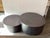 Steel Nesting Drum Coffee Tables, Gunmetal For Sale - Image 12 of 12