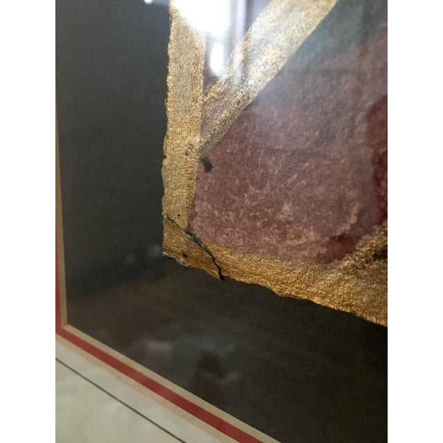 1990s "Symphony II" Abstract Mixed-Media Painting by Joyce Combs, Framed For Sale - Image 4 of 11