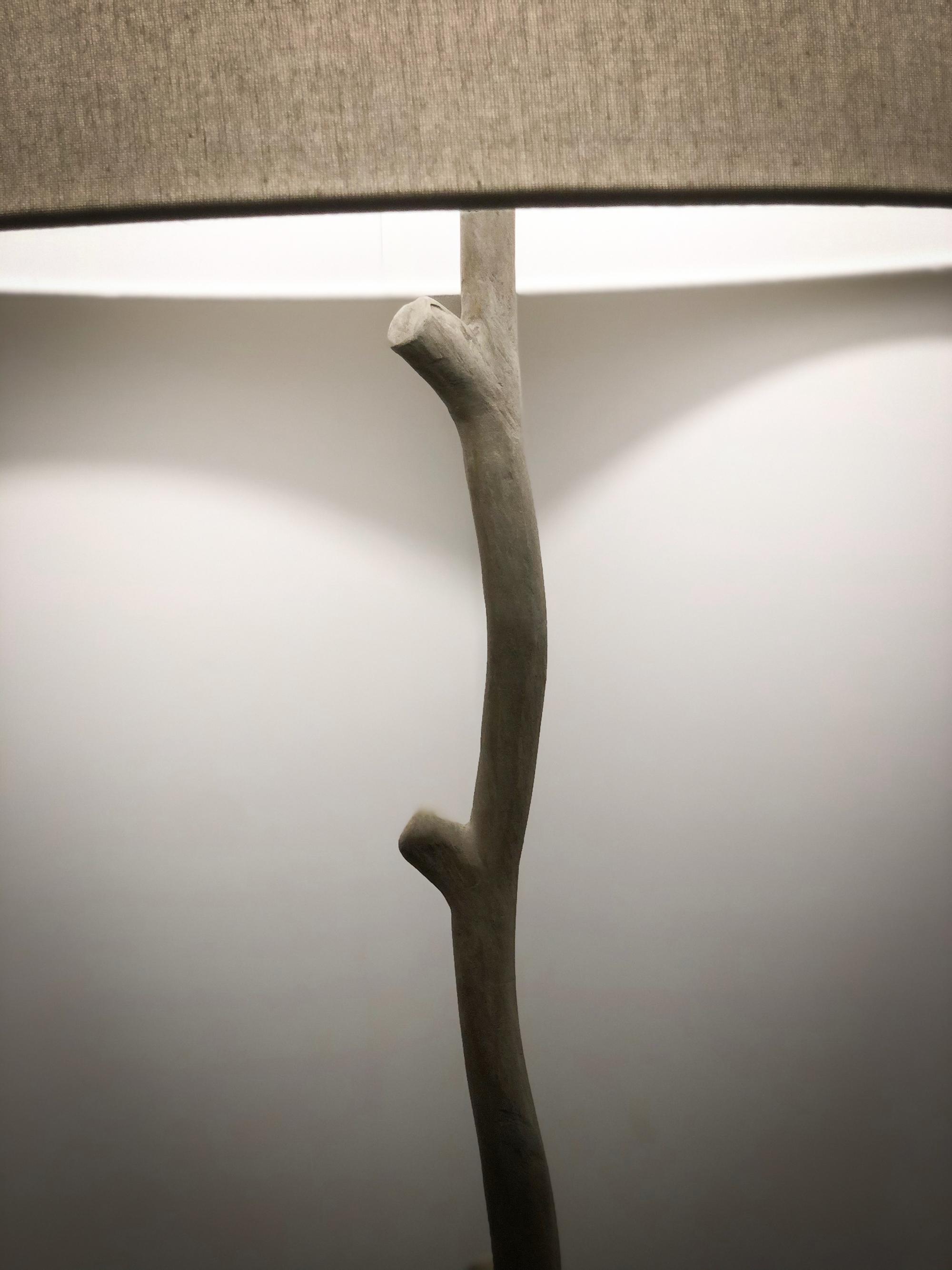 rustic floor lamp with table