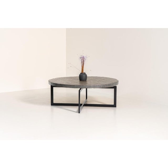 Brutalist Coffee Table in Norwegian Slate Stone For Sale - Image 3 of 13