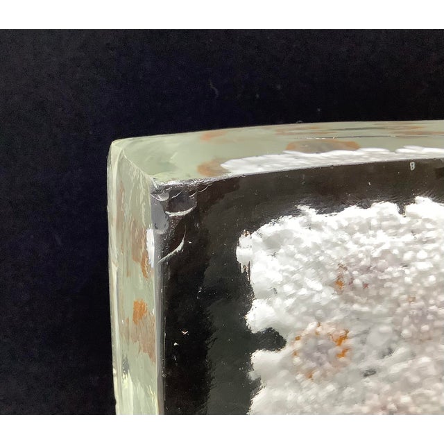 White Vintage Murano Italy Glass Bookends - a Pair For Sale - Image 8 of 11