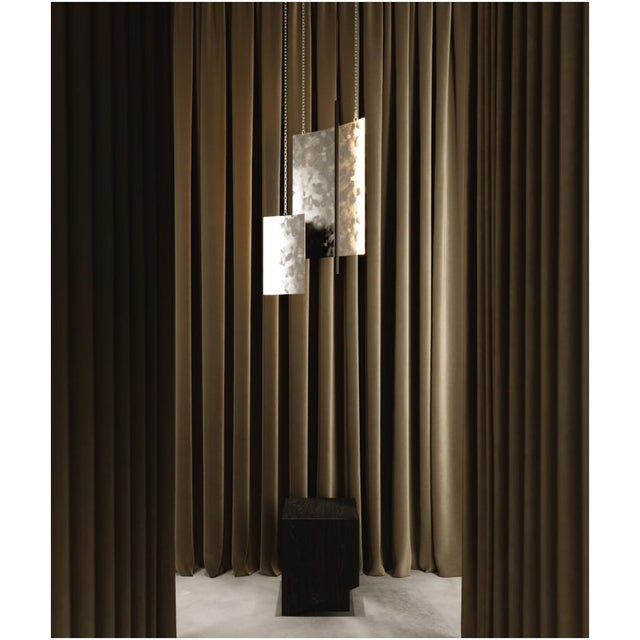 Contemporary Modern Ceiling Pendant Light - Led Panel Lamp - Brush Strokes - Small For Sale - Image 3 of 12