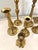 English Mid 20th Century Assorted Brass Candlestick Holders, Set of 9 For Sale - Image 3 of 7