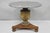 Vintage Italian Neoclassical Style Oversized Carved Wood Urn Form Pedestal Base Round Marble Top Side Tables - a Pair....