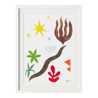 Matisse Doodles by Lia Burke Libaire in White Frame, Small Art Print on Paper For Sale