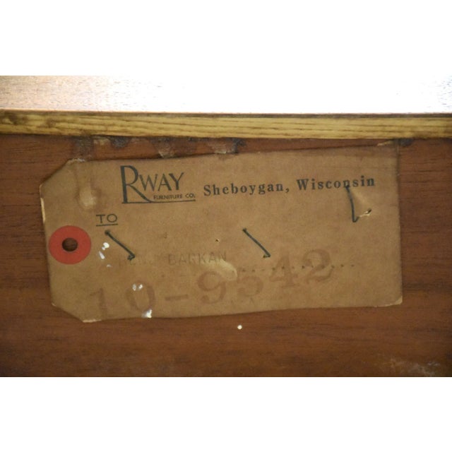 1960s Refinished Walnut Tall Dresser by Rway For Sale - Image 9 of 9