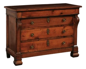 19th Century Italian Empire Medium Wood Chest of Drawers