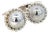 1990s Pair of George Jensen Estate Round Beaded Mens Cufflinks Silver For Sale